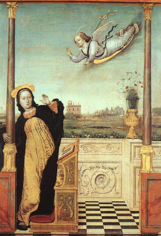 Braccesco, Carlo di The Annunciation Norge oil painting art